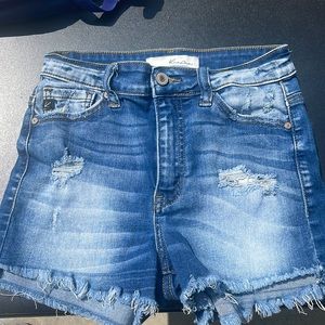 JA can denim shorts